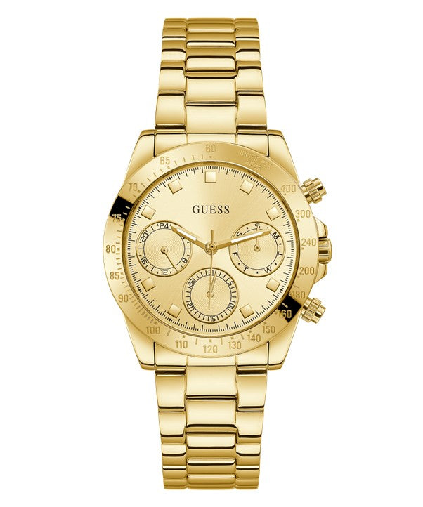 Ladies Rolled Gold Guess Chronograph Watch
