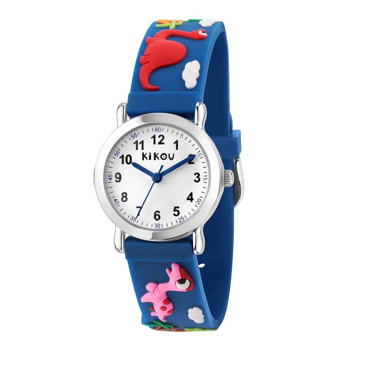 Kikou Blue Dinosaur Kids Watch With Plastic Strap