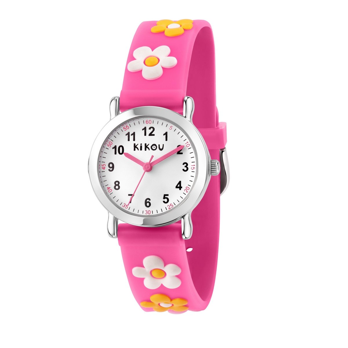 Kikou Kids Pink Watch With Daisies