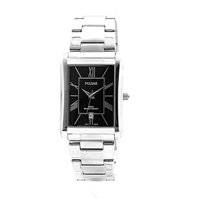 Gents Stainless Steel Bracelet Black Dial Pulsar Watch