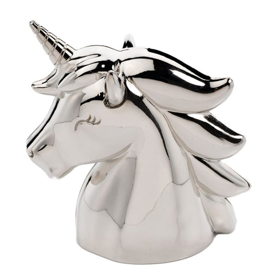 Silver Plated Unicorn Moneybox