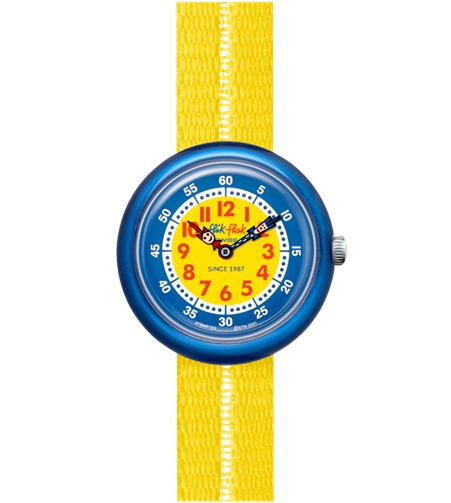 Flik Flak Retro Yellow Kids Watch