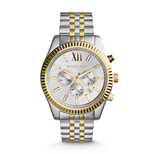 Gents Two Tone Bracelet Michael Kors Lexington Watch