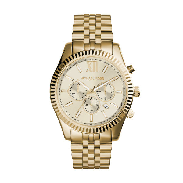 Gents Rolled Gold Bracelet Micael Kors Lexington Watch