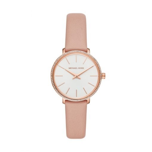 Ladies Stainless Steel Rose Plated Pink Strap Pyper Kors Watch
