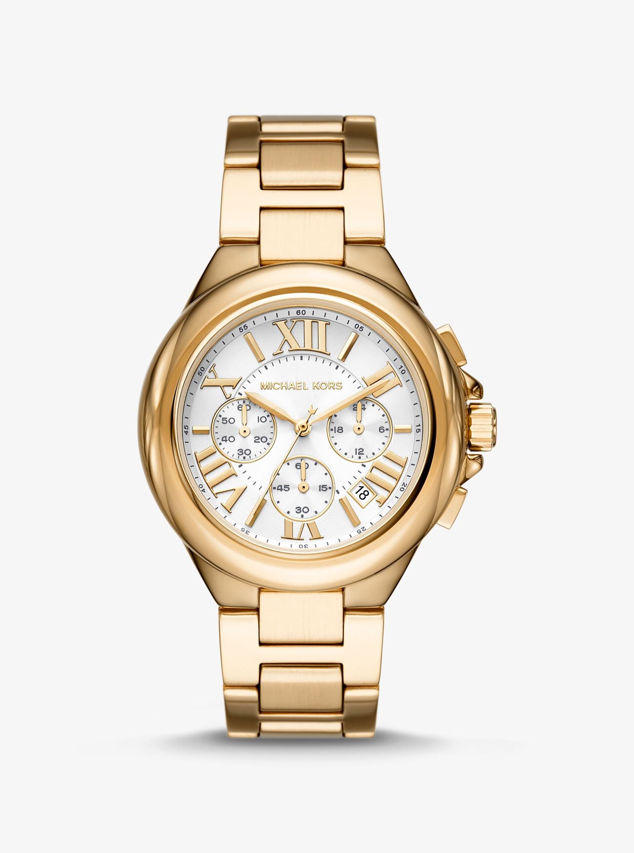 Ladies Michael Kors Rolled Gold White Dial Watch