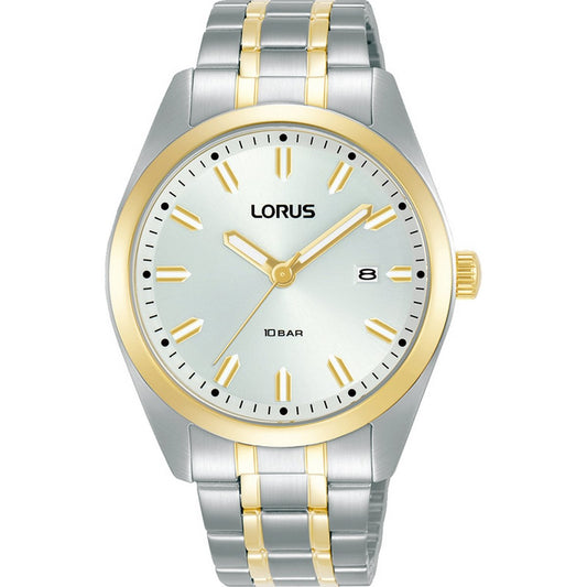 Gents Lorus Two Tone With Round Silver Dial With Batons