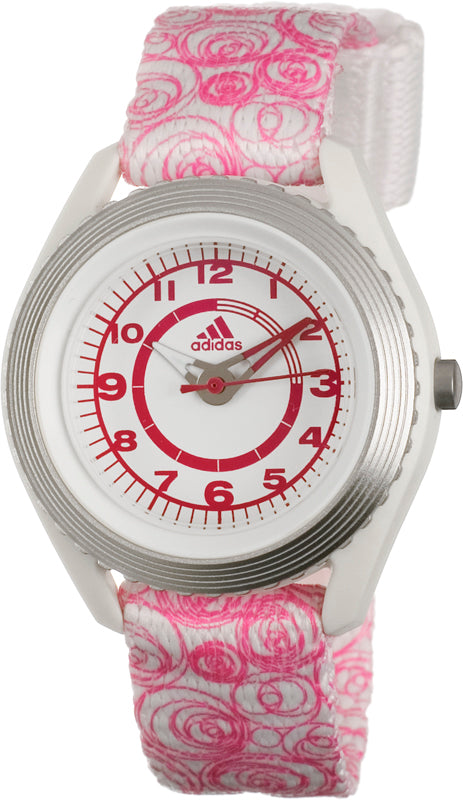 Ladies Pink And White Adidas Watch