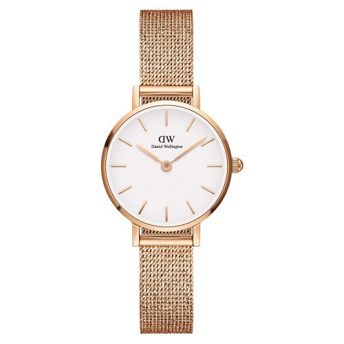 Ladies Rolled Gold Rose Mesh Bracelet Petite 24mm Dw
