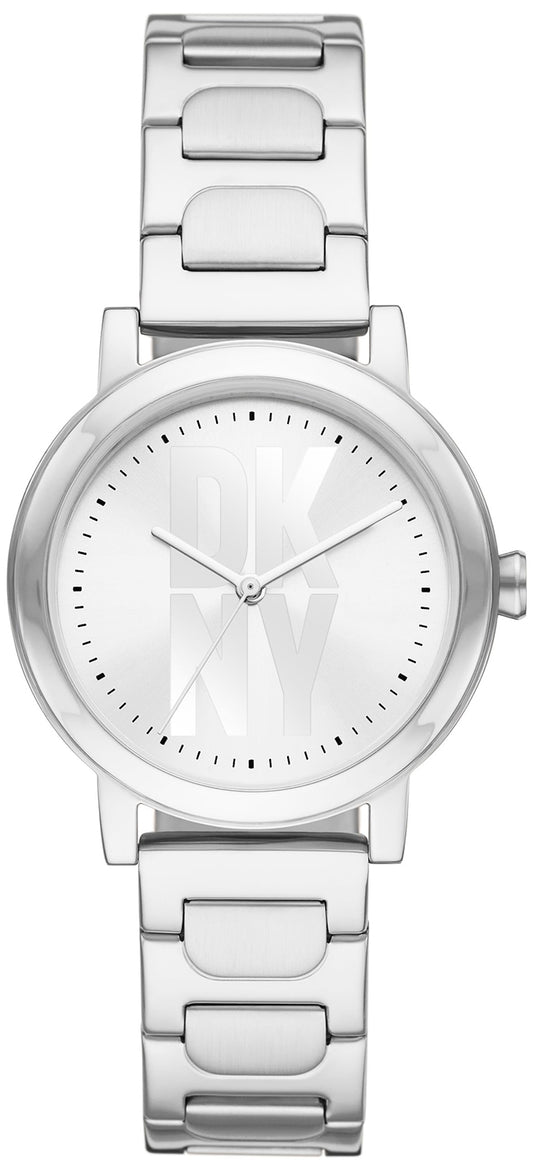 Ladies DKNY Stainless Steel Round Silver Dial