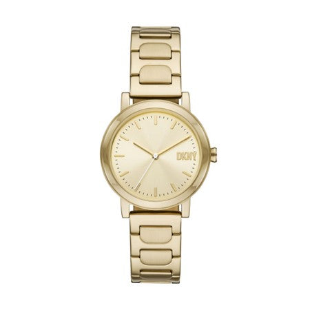Ladies DKNY Rolled Gold Round Gold Dial With Baton