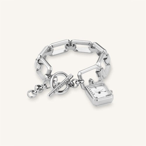 Ladies Stainless Steel Rosefield Octagon Tbar Watch