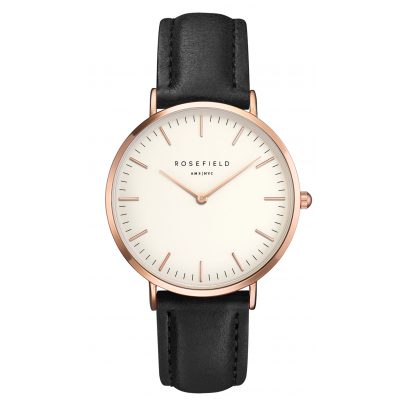 Ladies Rose Gold Bowery Rosefield Strap Watch
