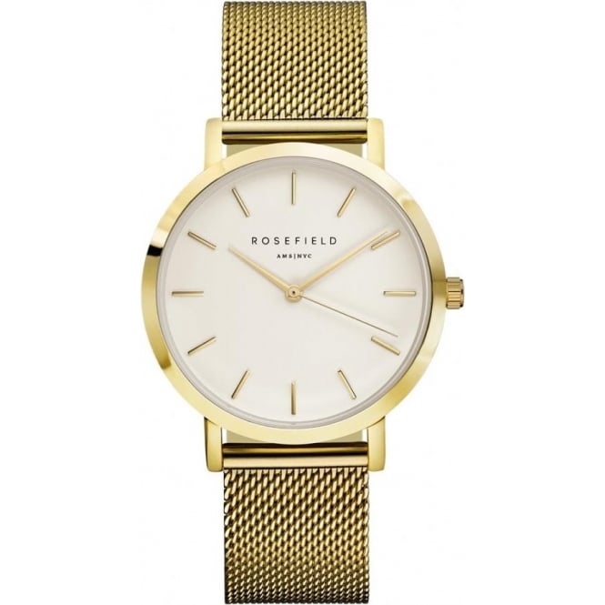 Ladies Rolled Gold Mercer Rosefield Mesh Bracelet Watch