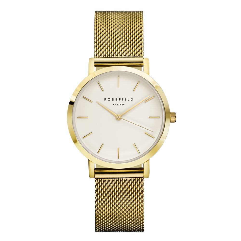 Ladies Rolled Gold Tribeca Rosefield Mesh Bracelet Watch