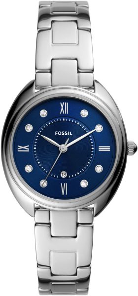 Ladies Stainless Steel Bracelet Blue Dial Gabby Fossil Watch
