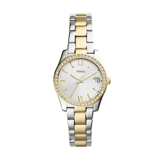 Ladies Two Tone Bracelet Scarlette Fossil Watch