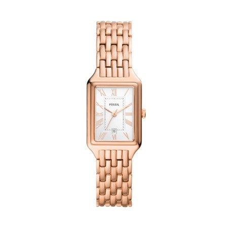 Ladies Fossil Rolled Rose Gold With Rectangle Dial