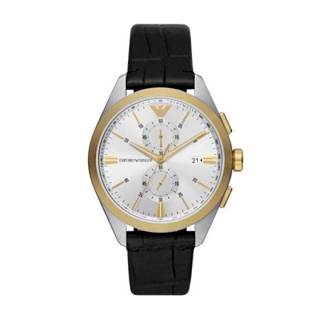 Emporio Armani Two Tone Chronograph Gents Watch