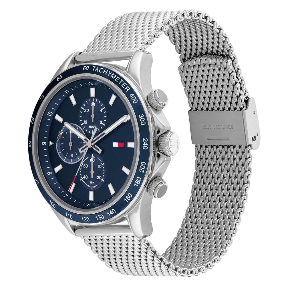 Gents Tommy Hilfiger Blue Chronography Mesh Watch