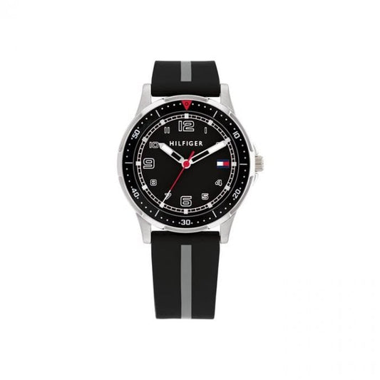 Tommy Hilfiger Black And Grey Silicone Kids Watch