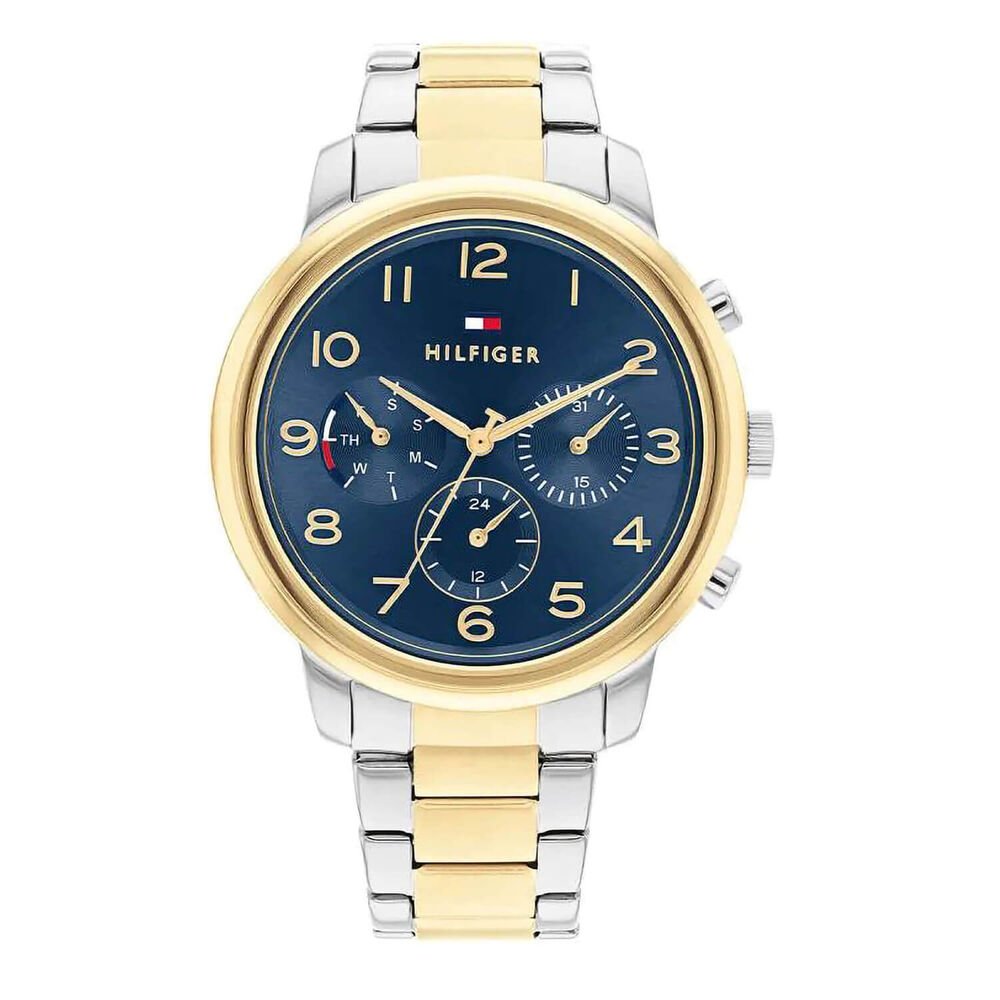 Ladies Two Tone Tommy Hilfiger Blue Dial Watch Isabel