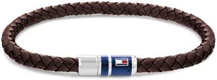 Tommy Hilfiger Brown Braided Leather Bracelet