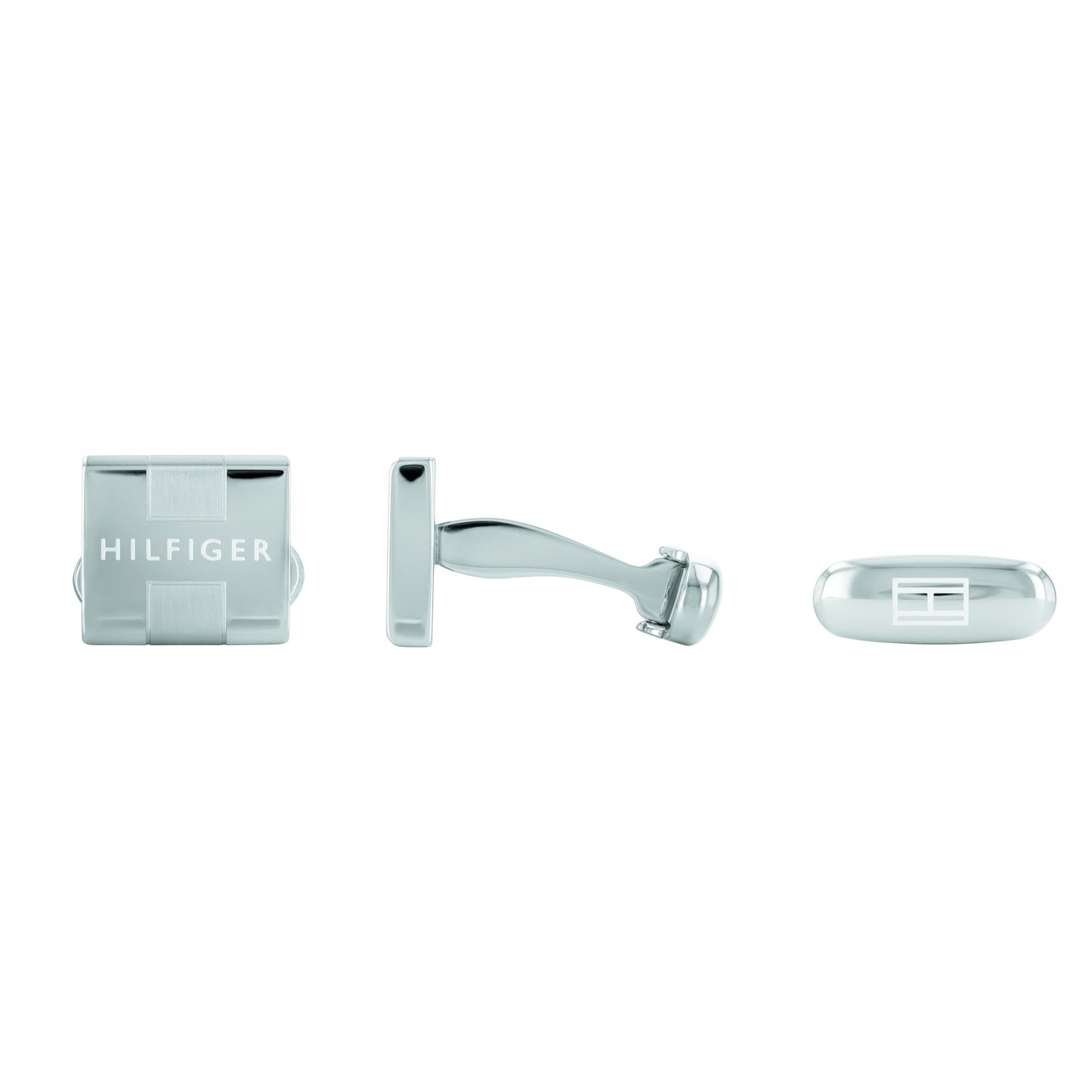 Tommy Hilfiger Stainless Steel Silver Plated Magnetic Cufflinks