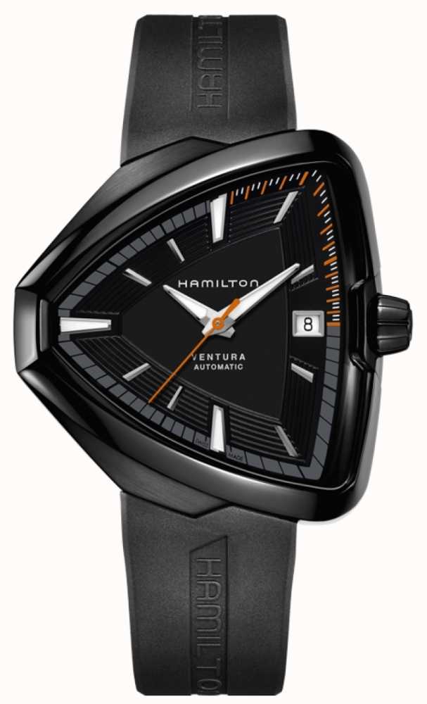 Gents Steel Black Resin Strap Ventura Elvis80 Automatic Hamilton