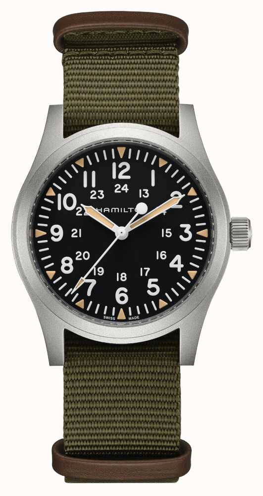 Gents Hamilton Stainless Steel Khaki Field Watch