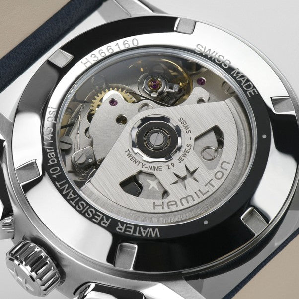 Gents Hamilton Jazzmaster Performer Chronograph Blue Dial
