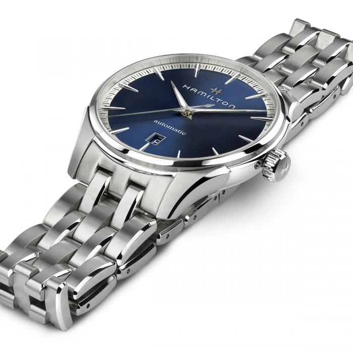 Gents Steel Bracelet Blue Dial Automatic Jazzmaster Hamilton