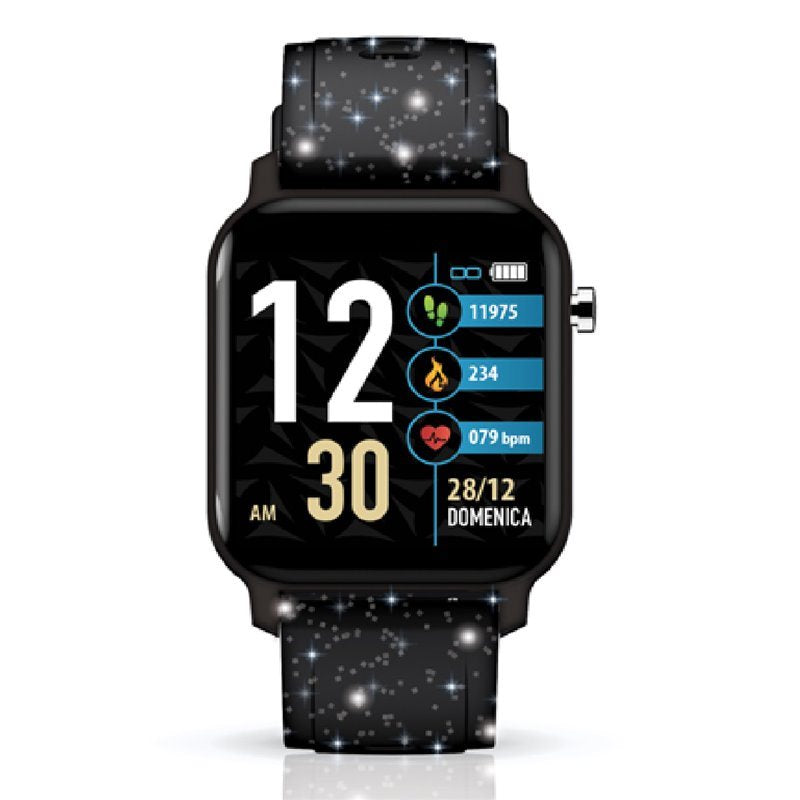 Techwatch X Black Glitter
