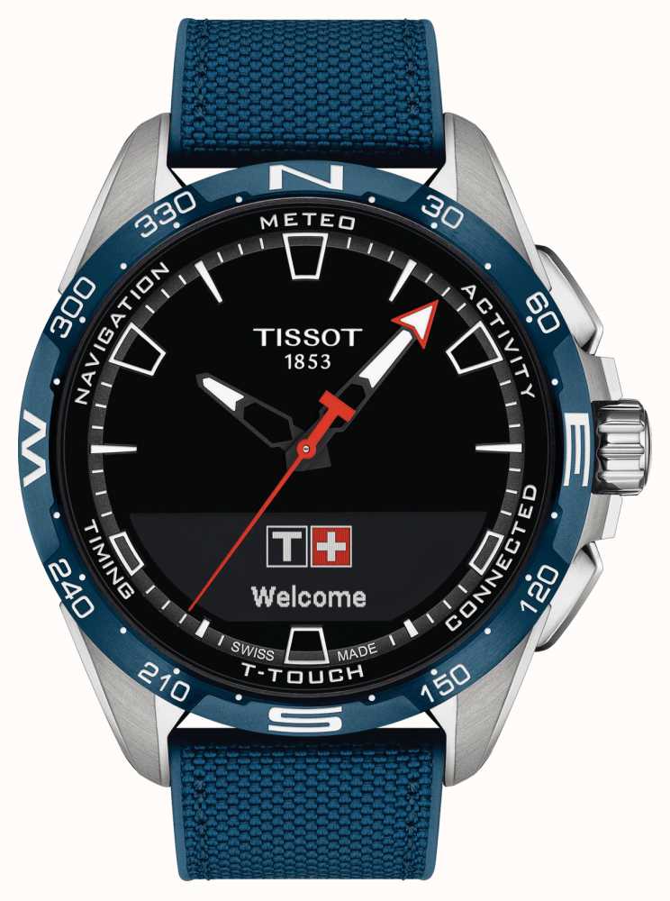 Gents Tissot T-Touch Solal Blue Silicone Strap Watch