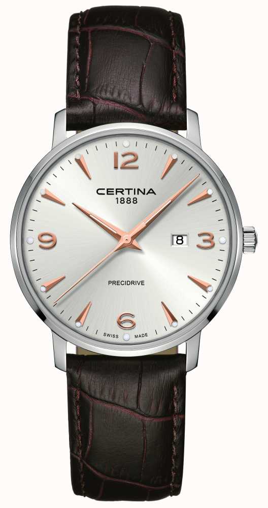 Gents Steel Strap Certina Watch With Silver And Rose Dial