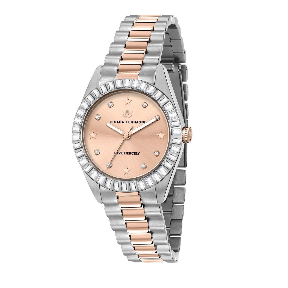 Ladies Mixed Bracelet Chiara Ferragni Watch With Rose Dial