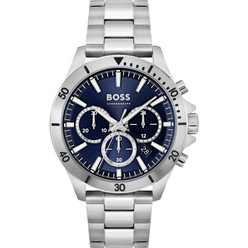 Gents Hugo Boss Blue Chronograph Watch