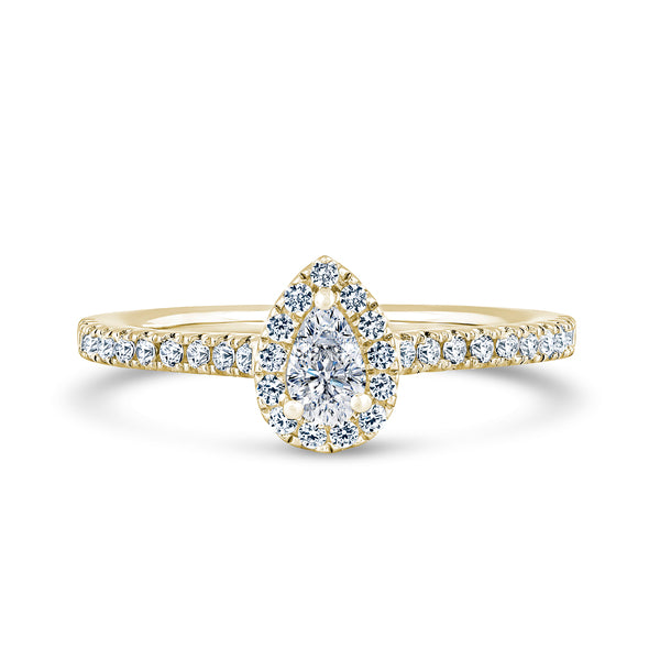 DHW02 Pear Engagement Ring