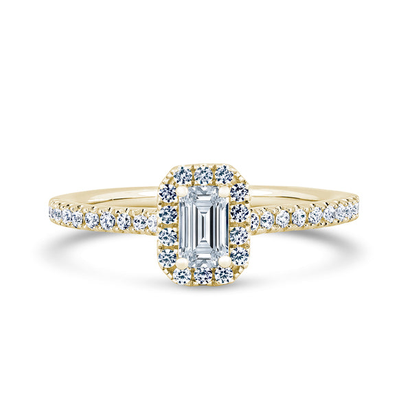 EHW03 Emerald Engagement Ring