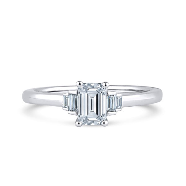 M5E01 Emerald Engagement Ring